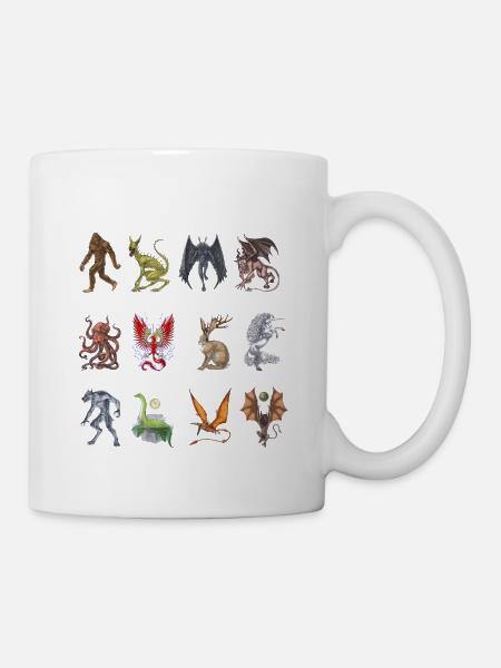 Kryptozoologische Kreaturen - Tasse - Weiß