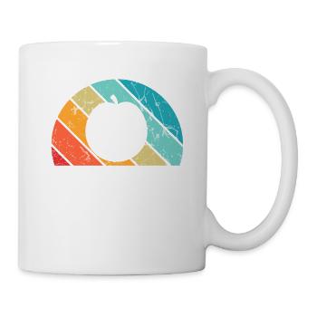 Apricot Fruit Lover Retro Veggie Diet Gift idea - Tasse - Weiß - Rechts