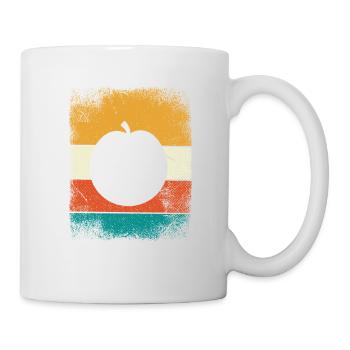 Apricot Fruit Lover Retro Veggie Diet Gift idea - Tasse - Weiß - Rechts