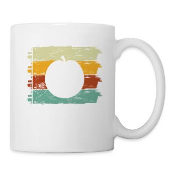 Apricot Fruit Lover Retro Veggie Diet Gift idea - Tasse - Weiß - Rechts