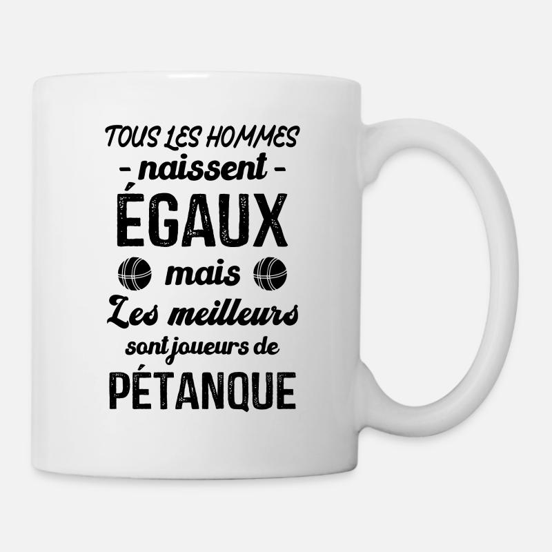 Les meilleurs hommes sont joueurs de pétanque - Mug blanc - blanc