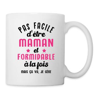 Maman et Formidable Cool Cadeau Mère - Mug blanc - blanc - Droite