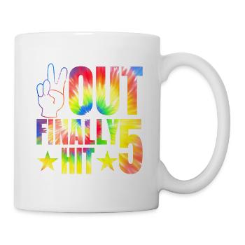 Endlich 5. Geburtstagsfeier Des 5-jährigen - Tasse - Weiß - Rechts