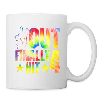 Out Enfin Hit 4 Year Old Célébrant 4e - Mug blanc - blanc - Droite