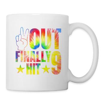 Enfin frappé le 9e anniversaire du célébrant de 9 ans - Mug blanc - blanc - Droite