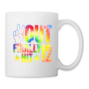 Peace Out Endlich Hit 12-jährige Celebrant 12. - Tasse - Weiß - Rechts