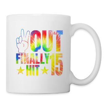 Enfin frappé le célébrant de 15 ans 15. - Mug blanc - blanc - Droite