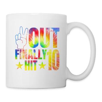 Enfin, le célébrant de 10 ans a frappé 10. - Mug blanc - blanc - Droite