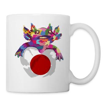 Japan Flag Used Look Nihon Japanese Flag - Mug - white - Right