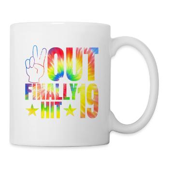 Finally hit 19-year-old celebrant 19. - Mug - white - Right