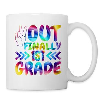 Peace Out Endlich Grundschüler Der 1. Klasse - Tasse - Weiß - Rechts
