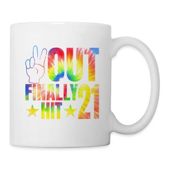 Endlich Hit Der 21-jährigen Zelebranten-party Zum - Tasse - Weiß - Rechts