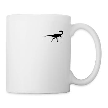 Badge - Mignonne coélophyse de dinosaure - Mug blanc - blanc - Droite