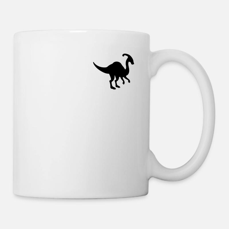 Badge - Mignon Dinosaure Parasaurolophus - Mug blanc - blanc