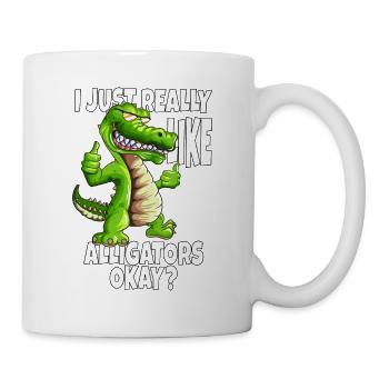 Alligatoren Krokodil Fan Echsenliebhaber Tiermotiv - Tasse - Weiß - Rechts