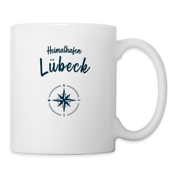 Heimathafen Lübeck Ostsee Segeln Meer - Tasse - Weiß - Rechts