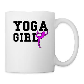 fille de yoga - Mug blanc - blanc - Droite