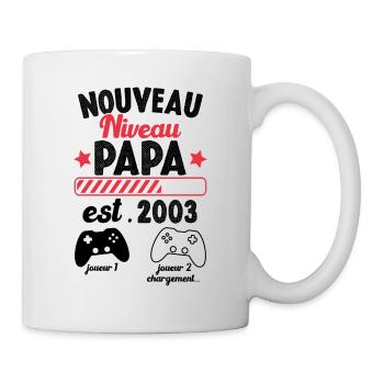Nouveau Papa En 2023 Humour Cadeau Papa Gamer - Mug blanc - blanc - Droite