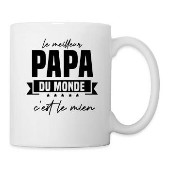 le meilleur papa du monde c'est le mien - Mug blanc - blanc - Droite