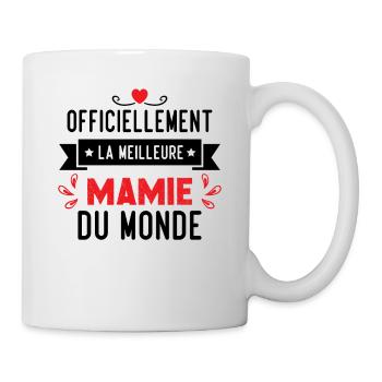 Cadeau meilleure mamie du monde grand mère - Mug blanc - blanc - Droite