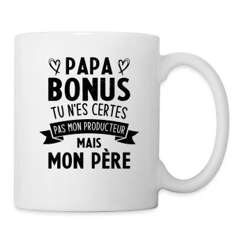 Papa bonus tu n'es certes pas mon producteur - Mug blanc - blanc - Droite