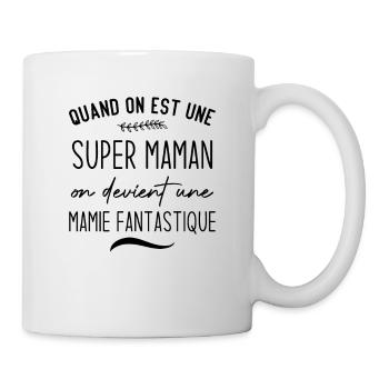 Un super papa on devient un papy fantastique - Mug blanc - blanc - Droite