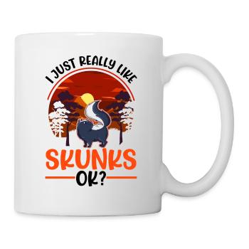 J’aime vraiment la mouffette de Skunk - Mug blanc - blanc - Droite