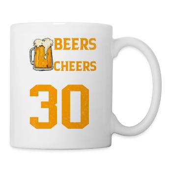 Prost Und Bier Auf 30 Jahre Frothy Mug Of Beer - Tasse - Weiß - Rechts