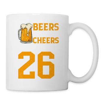 Prost Und Bier Auf 26 Jahre Frothy Mug Of Beer - Tasse - Weiß - Rechts