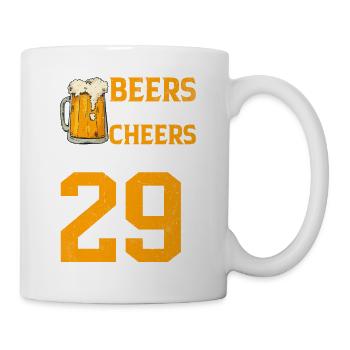 Acclamations et bière sur 29 ans mug mousseux de bière - Mug blanc - blanc - Droite