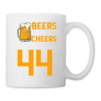 Prost Und Bier Auf 44 Jahre Frothy Mug Of Beer - Tasse - Weiß - Rechts