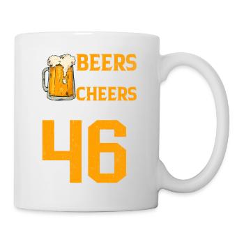 Prost Und Bier Auf 46 Jahre Frothy Mug Of Beer - Tasse - Weiß - Rechts