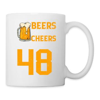 Prost Und Bier Auf 48 Jahre Frothy Mug Of Beer - Tasse - Weiß - Rechts