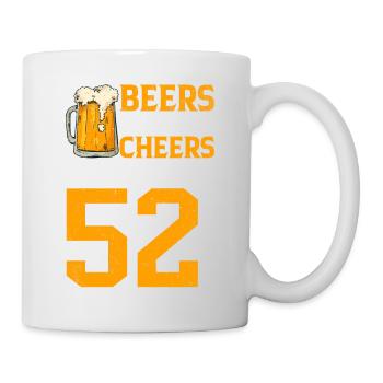 Prost Und Bier Auf 52 Jahre Frothy Mug Of Beer - Tasse - Weiß - Rechts
