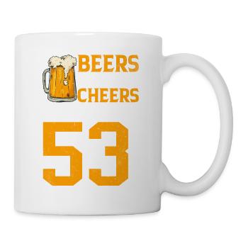 Prost Und Bier Auf 53 Jahre Frothy Mug Of Beer - Tasse - Weiß - Rechts