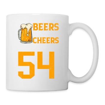 Prost Und Bier Auf 54 Jahre Frothy Mug Of Beer - Tasse - Weiß - Rechts