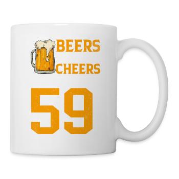 Prost Und Bier Auf 59 Jahre Frothy Mug Of Beer - Tasse - Weiß - Rechts