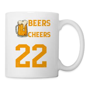 Prost Und Bier Auf 22 Jahre Frothy Mug Of Beer - Tasse - Weiß - Rechts