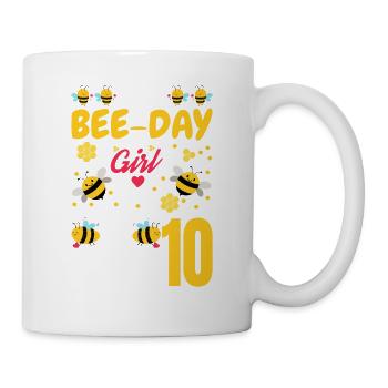 Dieses Bee-day-mädchen Ist Jetzt 10. 10. - Tasse - Weiß - Rechts