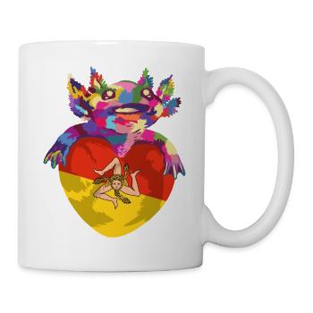 Drapeau de la Sicile Italie Palerme Trinacria Italia - Mug blanc - blanc - Droite