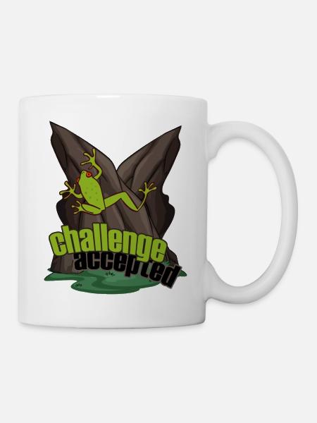 klettern karabiner eisklettern kletterfrosch - Tasse - Weiß