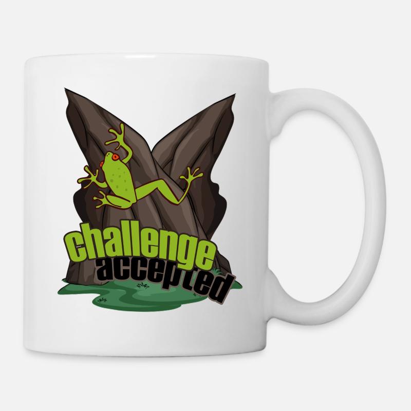 klettern karabiner eisklettern kletterfrosch - Tasse - Weiß