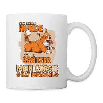 Corgi Gassi Witziges Hundehalter Welsh Corgi - Tasse - Weiß - Rechts