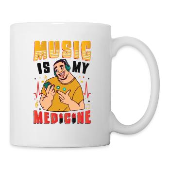 La musique est ma médecine, mélomane - Mug blanc - blanc - Droite
