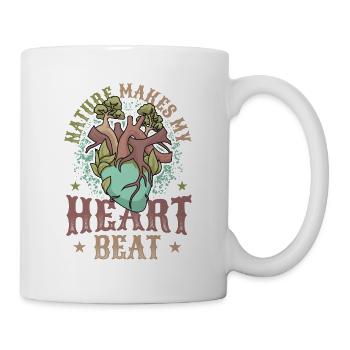 Nature makes my heart beat faster. - Mug - white - Right
