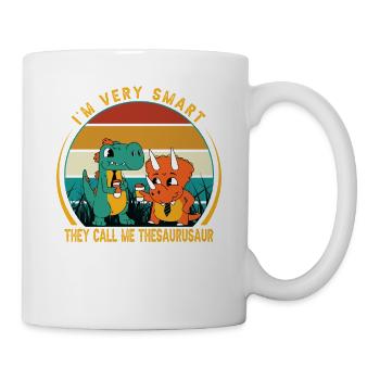 Je suis très intelligent - Ils m’appellent Thesaurusaur - Lusti - Mug blanc - blanc - Droite