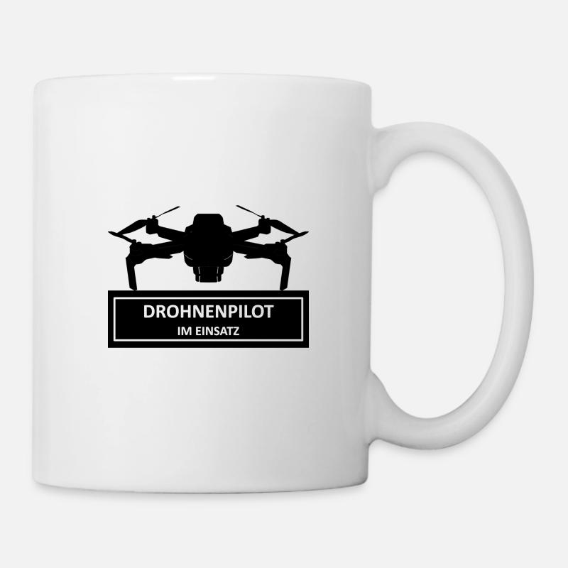 Drohnenpilot im Einsatz Lustiges Design - Tasse - Weiß