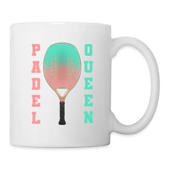 Padel Paddel Tennis Sport Königin Herz I Geschenk - Tasse - Weiß - Rechts
