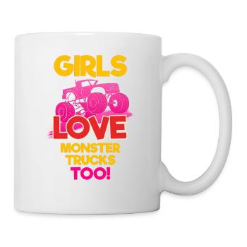 Monster Truck Reifen Mädchen Frauen I Geschenkidee - Tasse - Weiß - Rechts