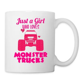 Monster Truck Reifen Mädchen Frauen I Geschenkidee - Tasse - Weiß - Rechts